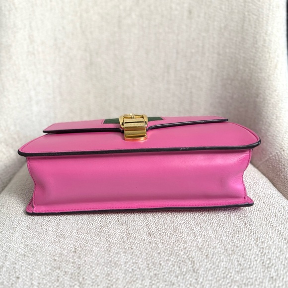 Authentic Gucci Sylvie Leather Shoulder Bag pink leather - Picture 10 of 16